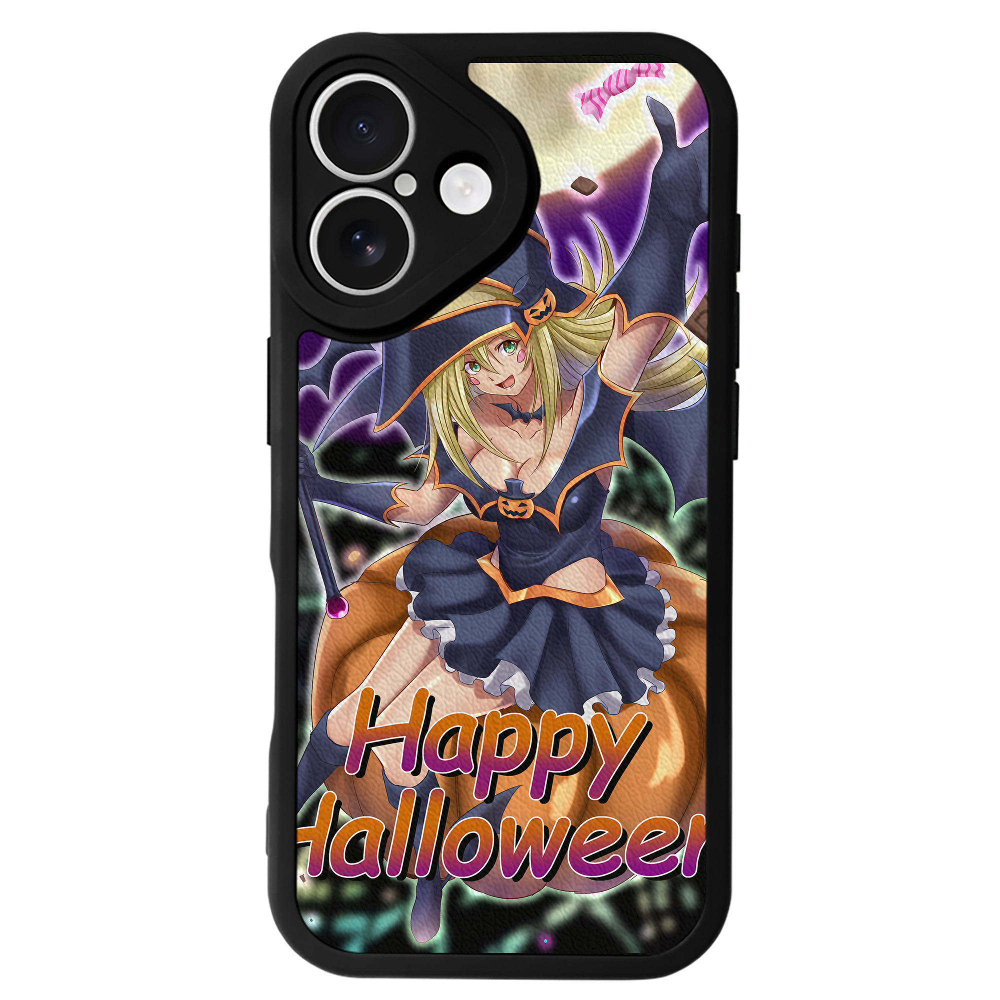 （画像用） 遊☆戯☆王 Yu-Gi-Oh! 【iPhone 16シリーズ対応】シリコンスマホケース（レザー調） 材質：シリコン